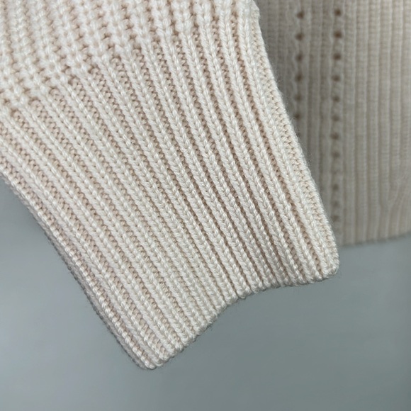 NWT Trina Turk Dalhart Sweater Ecru XS Cream 100% Merino Wool - Picture 6 of 9
